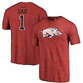 Arkansas Razorbacks Fanatics Branded Cardinal Greatest Dad Tri Blend T-Shirt,baseball caps,new era cap wholesale,wholesale hats